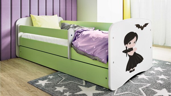 Kocot kids Dětská postel Babydreams Wednesday zelená, varianta 70x140, bez šuplíků, bez matrace