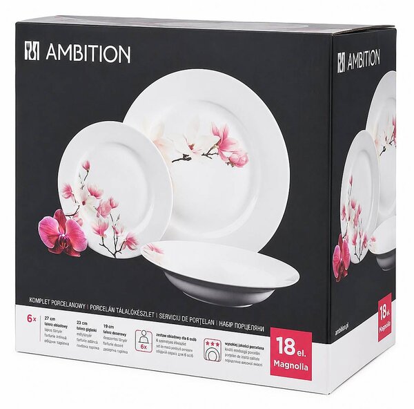 Ambition Jídelní souprava Magnolia 18 ks