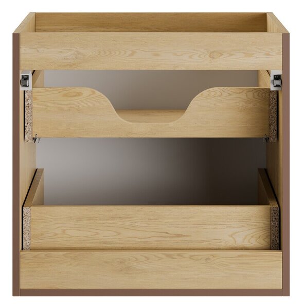 Comad Závěsná skříňka pod umyvadlo Nordic s deskou 60 cm dub cremona