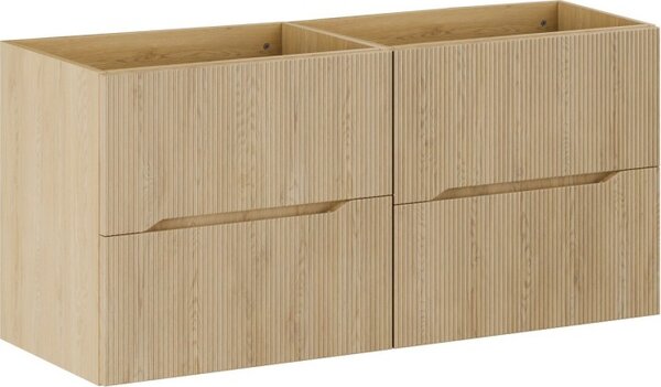 Comad Koupelnová sestava Nordic River s deskou, umyvadly a skříňkami 120 cm dub cremona