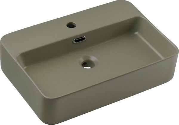 Comad Závěsná skříňka Nordic Trust s deskou a umyvadlem 80 cm dub cremona