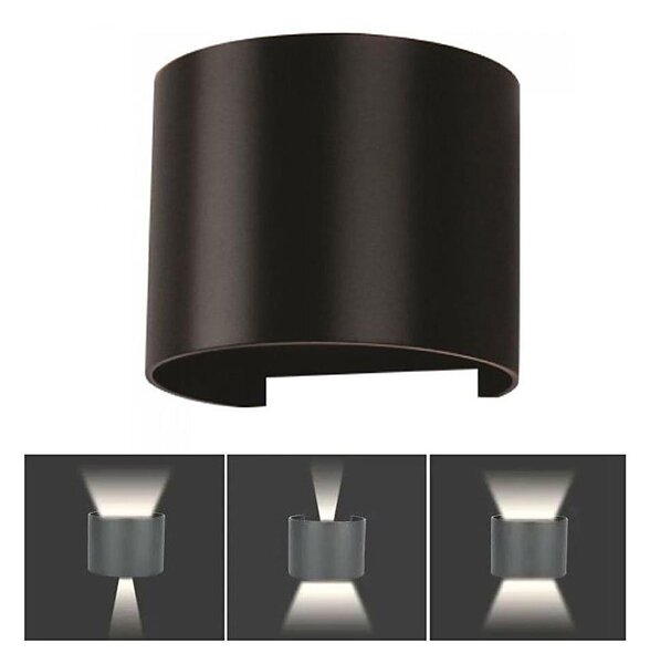 LED Venkovní nástěnné svítidlo LED/6W/230V 3000K IP65 černá
