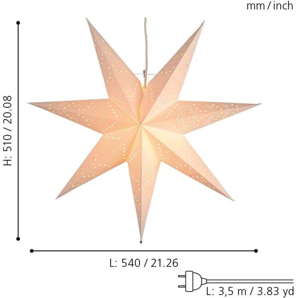 Eglo 410244 - Vánoční dekorace SENSY 1xE14/25W/230V 54 cm