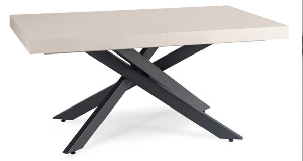 JAKS Rozkládací jídelní stůl kašmír černý MDF Hampton