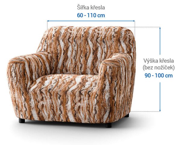 Bielastické potahy OCEANO NOVÉ cihlové křeslo (š. 60 - 110 cm)