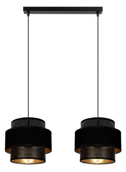 Lustr na lanku NESS 2xE27/60W/230V černá