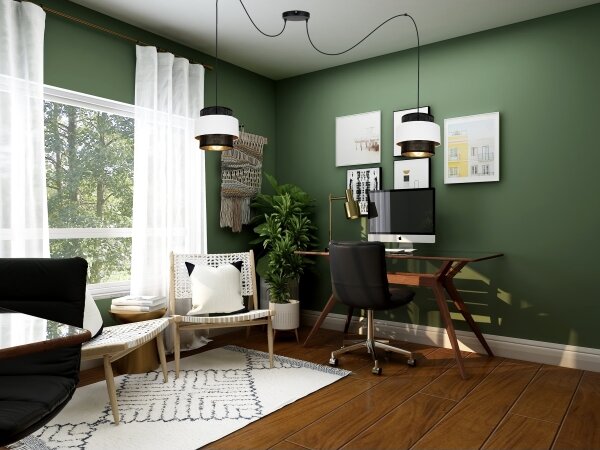 Lustr na lanku NESS 2xE27/60W/230V pavouk černá/bílá