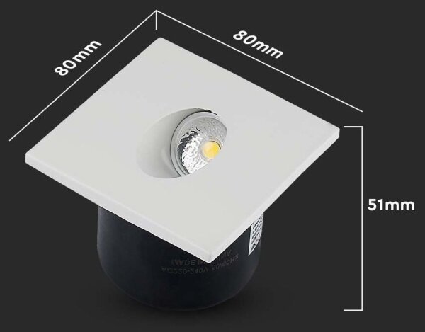 LED Schodišťové svítidlo LED/3W/230V 4000K bílá