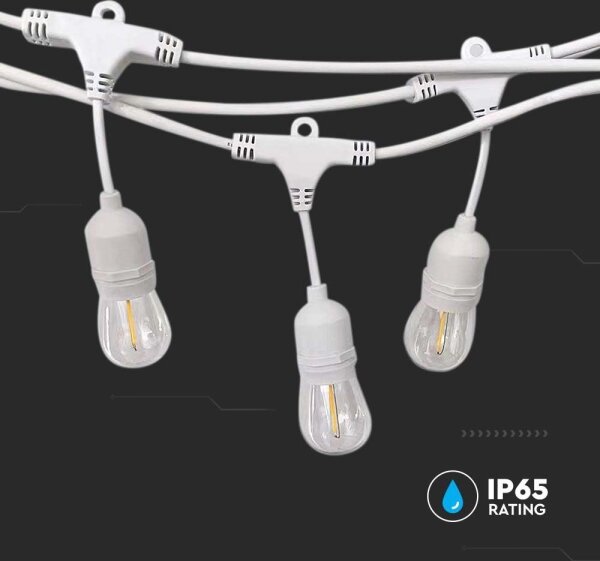 Venkovní řetěz STRING 15xE27/40W/230V 15m IP65