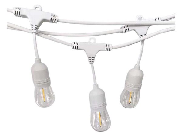 Venkovní řetěz STRING 15xE27/40W/230V 15m IP65