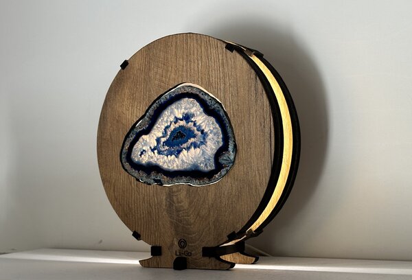 "Achát" lampa 20x22cm provedení povrchu: dub