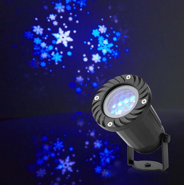 Nedis CLPR1 - LED Vánoční venkovní projektor sněhových vloček 5W/230V IP44