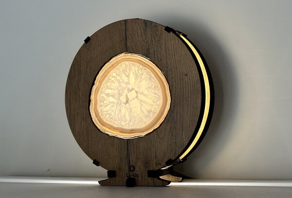 "Achát" lampa 20x22cm provedení povrchu: dub