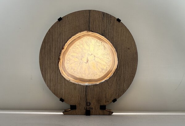 "Achát" lampa 20x22cm provedení povrchu: dub