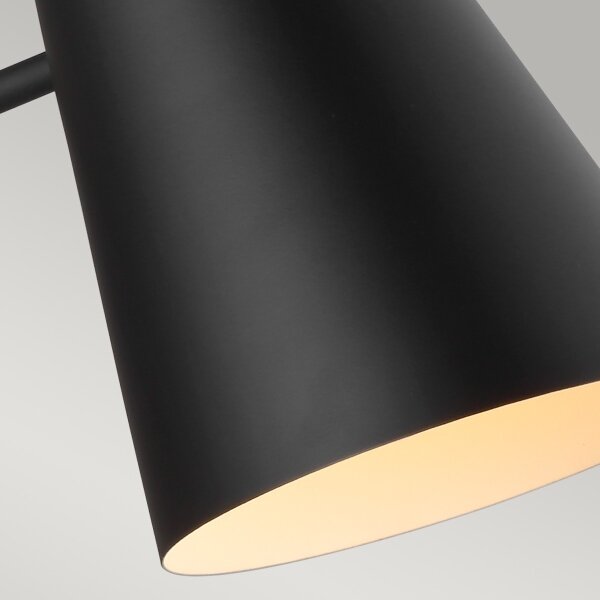 Feiss FE-SIMON1 - Nástěnná lampa SIMON 1xE27/60W/230V černá/zlatá