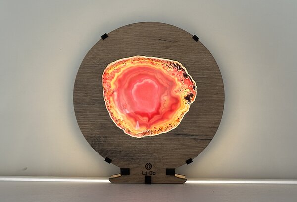 "Achát" lampa 20x22cm provedení povrchu: dub