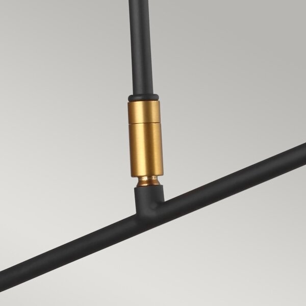 Feiss FE-SIMON1 - Nástěnná lampa SIMON 1xE27/60W/230V černá/zlatá