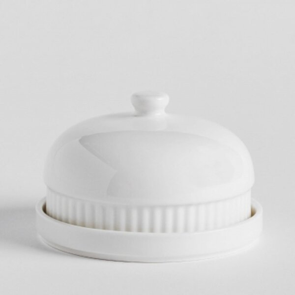 HOME & YOU Mini dóza na máslo 8 cm - bílá