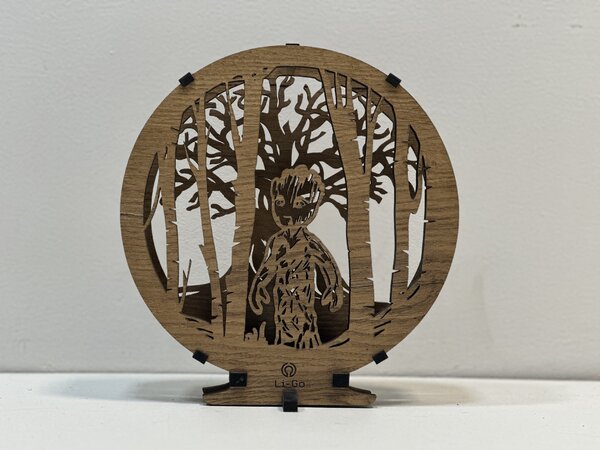 "Grut" lampa 20x22cm provedení povrchu: dub