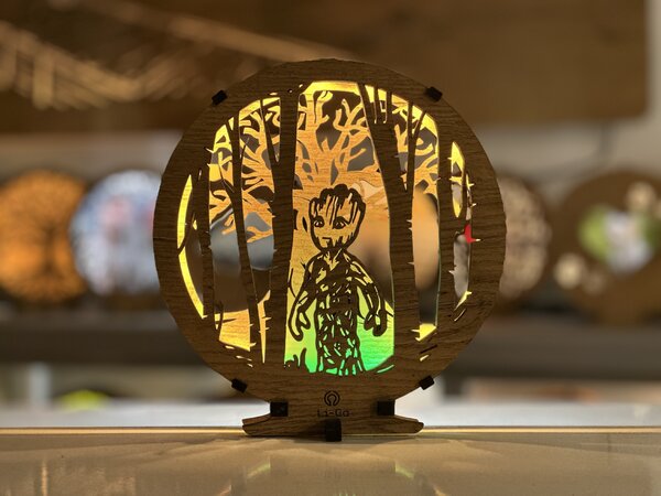 "Grut" lampa 20x22cm provedení povrchu: dub