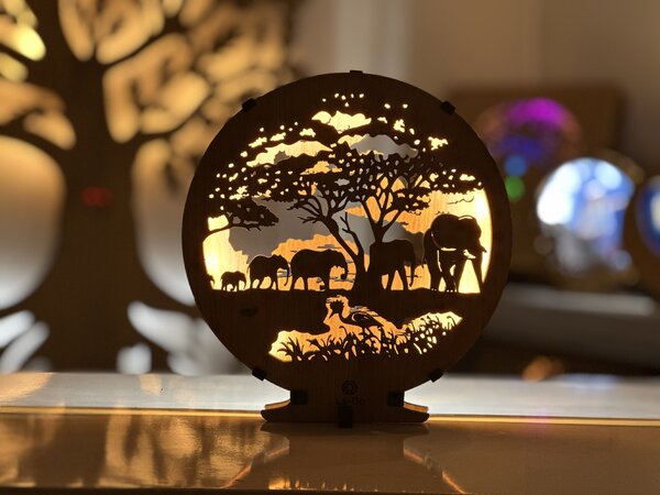 "Sloni" lampa 20x22 cm provedení povrchu: dub