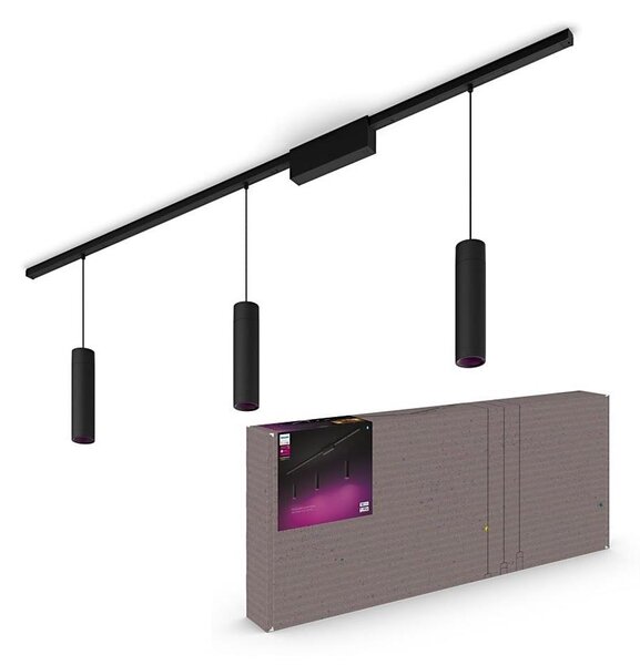 Philips - SADA 3x LED RGBW Stm. lustr do lištového systému Hue LED/15,6W/230V