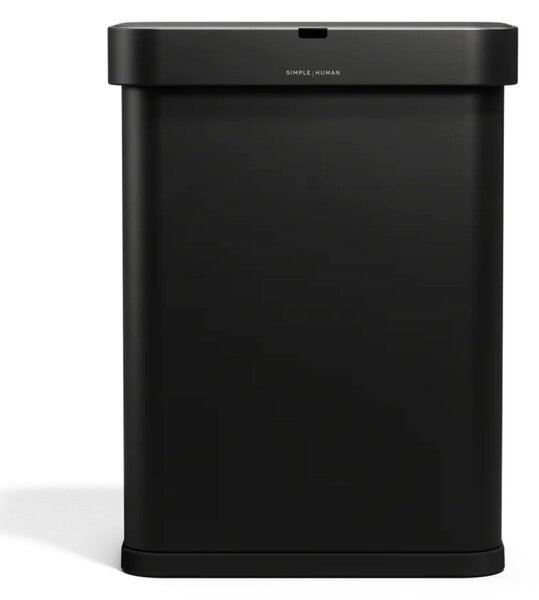 Simplehuman bezdotykový odpadkový koš SENSOR, hlasové ovládání, 58 L, černá ocel