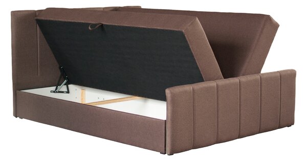 KONDELA Boxspringová postel, 160x200, hnědá, STAR