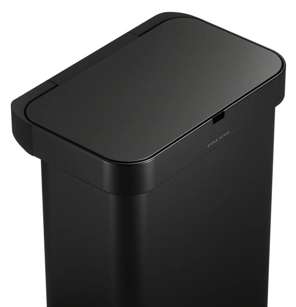 Simplehuman bezdotykový odpadkový koš SENSOR, hlasové ovládání, 58 L, černá ocel