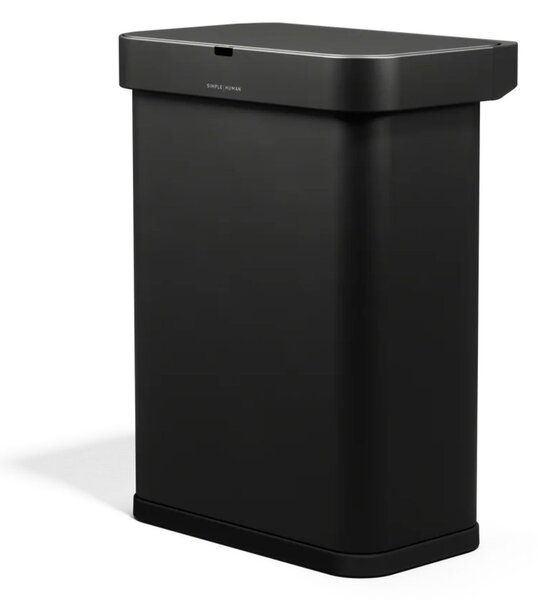 Simplehuman bezdotykový odpadkový koš SENSOR, hlasové ovládání, 58 L, černá ocel