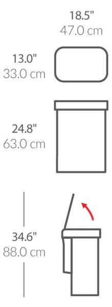 Simplehuman bezdotykový odpadkový koš SENSOR, hlasové ovládání, 58 L, černá ocel