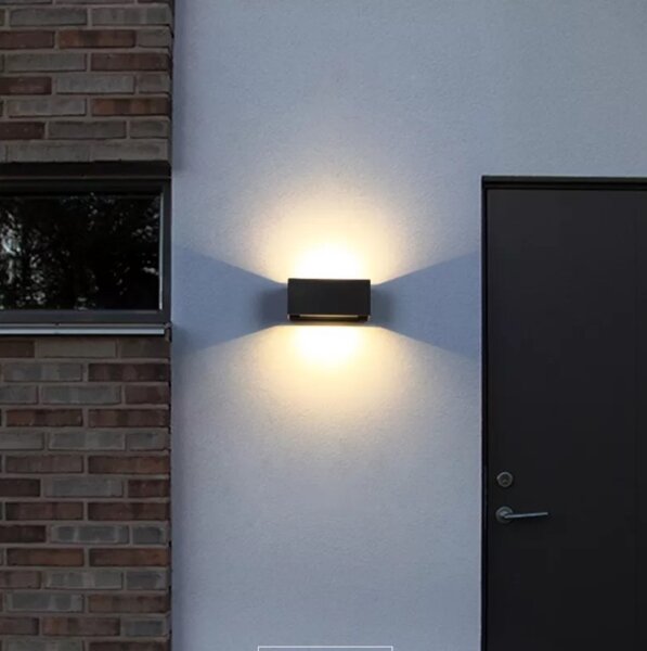 LED Venkovní nástěnné svítidlo LED/12W/230V IP54 černá