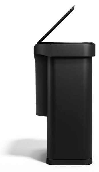 Simplehuman bezdotykový odpadkový koš SENSOR, hlasové ovládání, 58 L, černá ocel