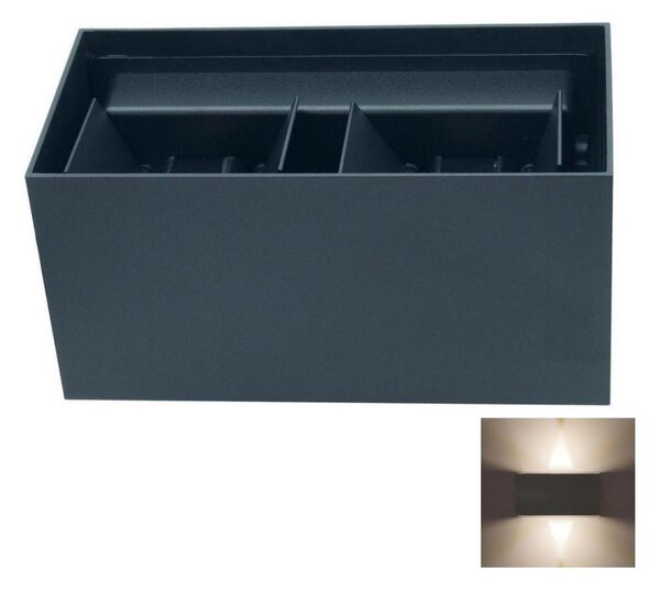 LED Venkovní nástěnné svítidlo LED/12W/230V IP54 černá