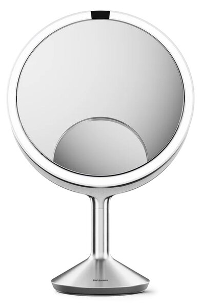 Kosmetické zrcátko Simplehuman Sensor TRIO MAX, DUAL LED osvětlení, 1x/5x/10, síťové