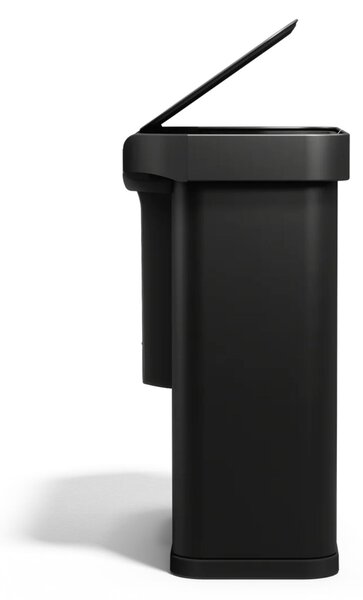 Simplehuman bezdotykový odpadkový koš DUAL SENSOR, 58 L (34/24), hlasové ovládání, černý
