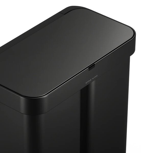 Simplehuman bezdotykový odpadkový koš DUAL SENSOR, 58 L (34/24), hlasové ovládání, černý