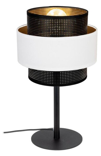 Stolní lampa NESS 1xE27/60W/230V černá/bílá