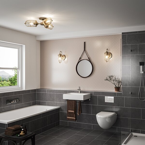 Feiss QN-URBANREST1 - Venkovní nástěnné svítidlo URBAN 1xE27/60W/230V IP44 bronz