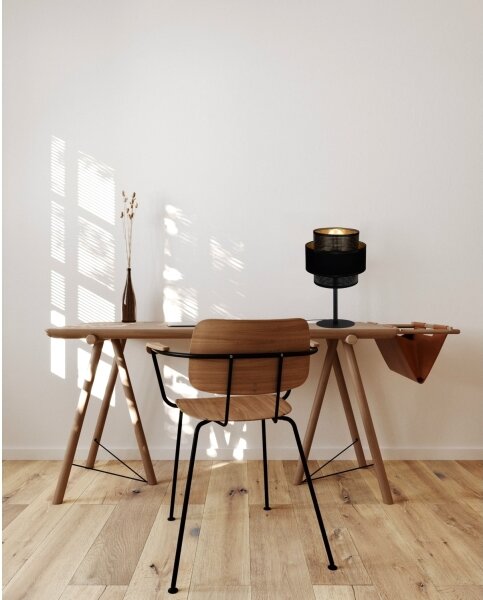 Stolní lampa NESS 1xE27/60W/230V černá