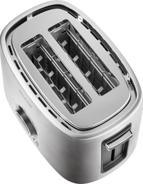 Sencor - Topinkovač s dvěma otvory a rozpékačem 1000W/230V stříbrná