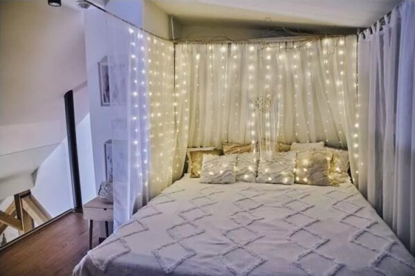 LED Venkovní řetěz 300xLED/8 funkcí 5,9 m IP44 teplá bílá