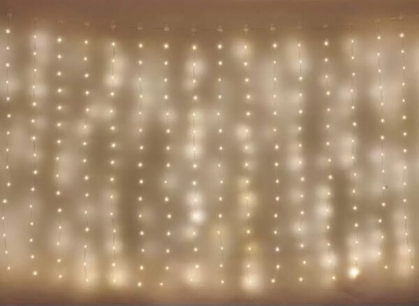 LED Venkovní řetěz 300xLED/8 funkcí 5,9 m IP44 teplá bílá