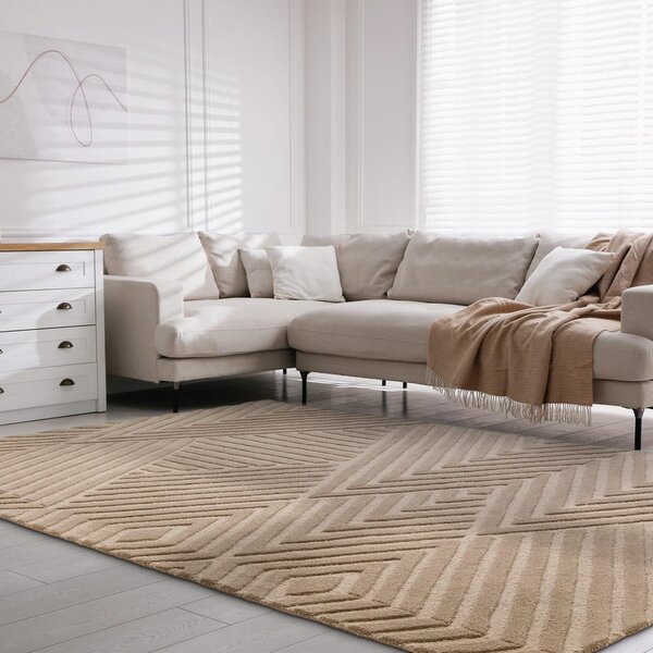 Světle hnědý vlněný koberec 120x170 cm Hague – Asiatic Carpets