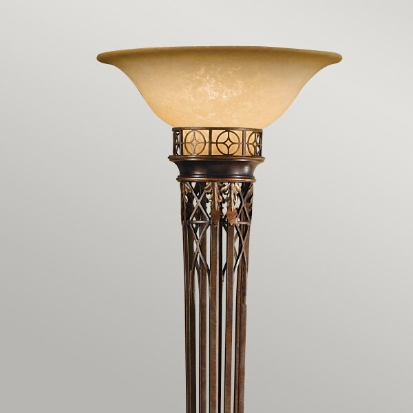 Feiss FE-OPERA-TCH - Stojací lampa OPERA 1xE27/100W/230V bronz/béžová