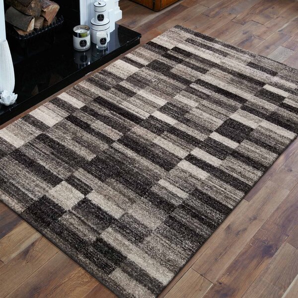 Makro Abra Moderní kusový koberec Panamero 01 Kostky šedý Rozměr: 60x100 cm