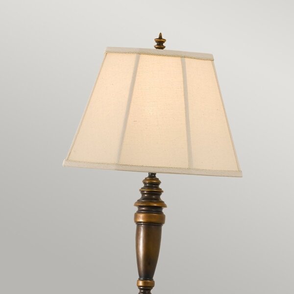 Feiss FE-LINCOLNDALE-FL - Stojací lampa LINCOLNDALE 1xE27/60W/230V bronz/béžová