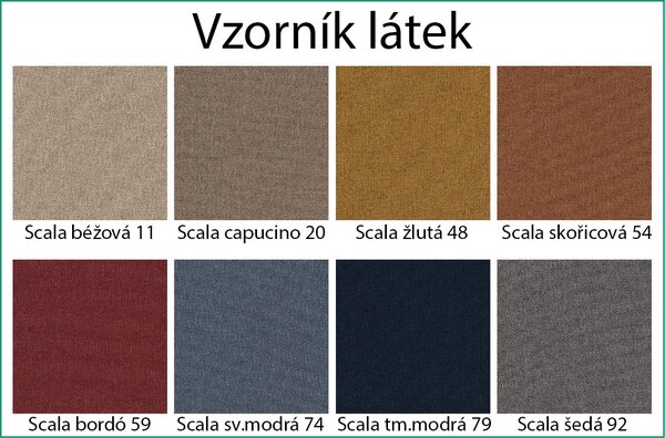 Nabytekmorava Jídelní rohová lavice Chicago 13-16 barva lamina: akát, Čalounění: Scala béžová 11