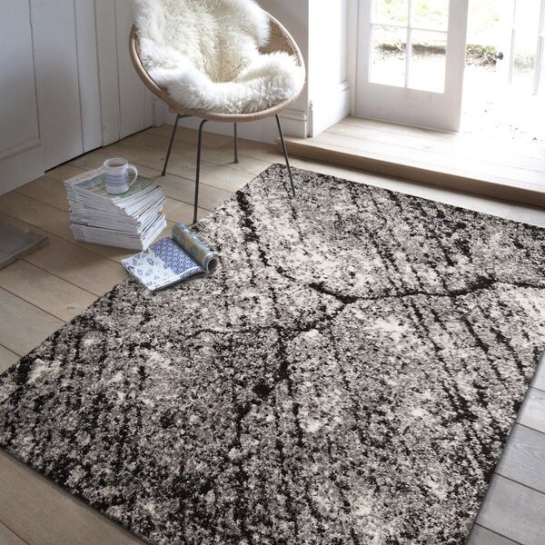 Makro Abra Moderní kusový koberec Panamero 04 Kůra stromu šedý Rozměr: 80x150 cm