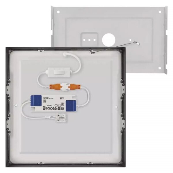 LED Stropní svítidlo LED/21W/230V 3000/3500/4000K 22,5x22,5 cm černá